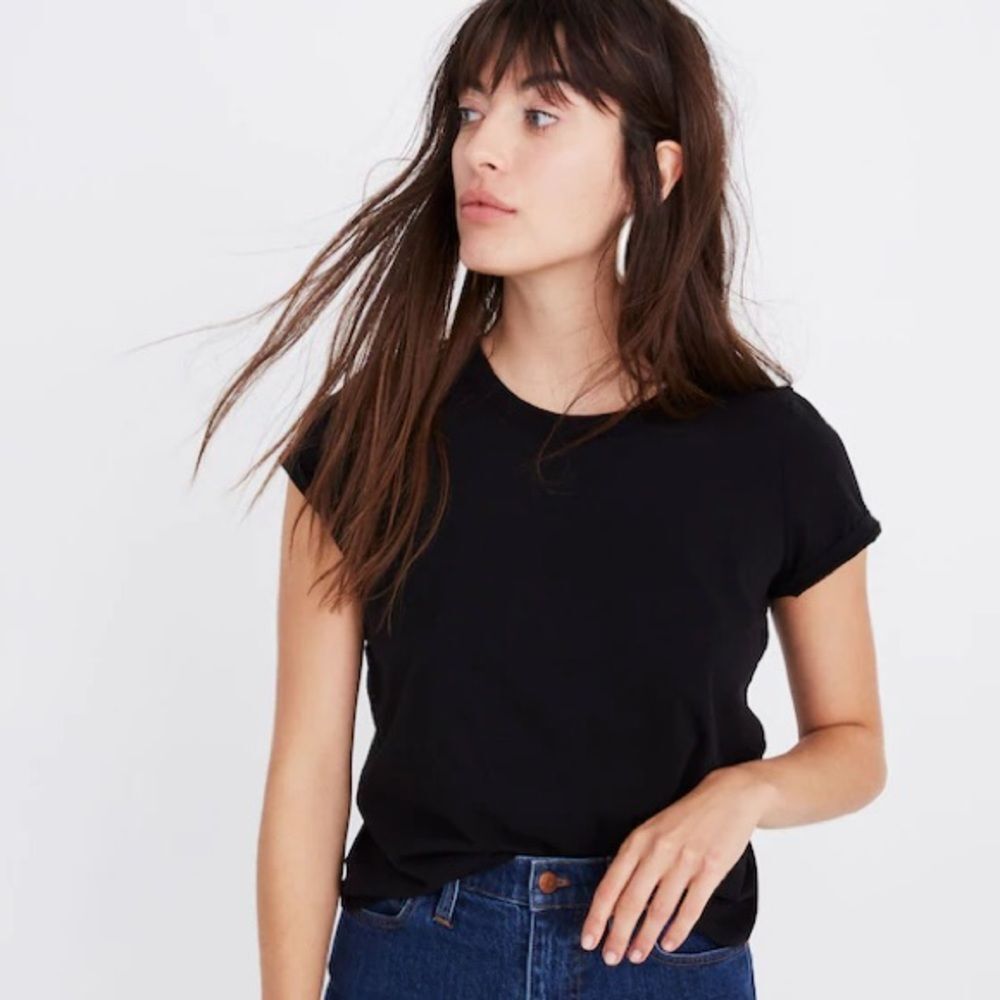 Madewell NWT Northside Vintage Tee Size Medium in Black